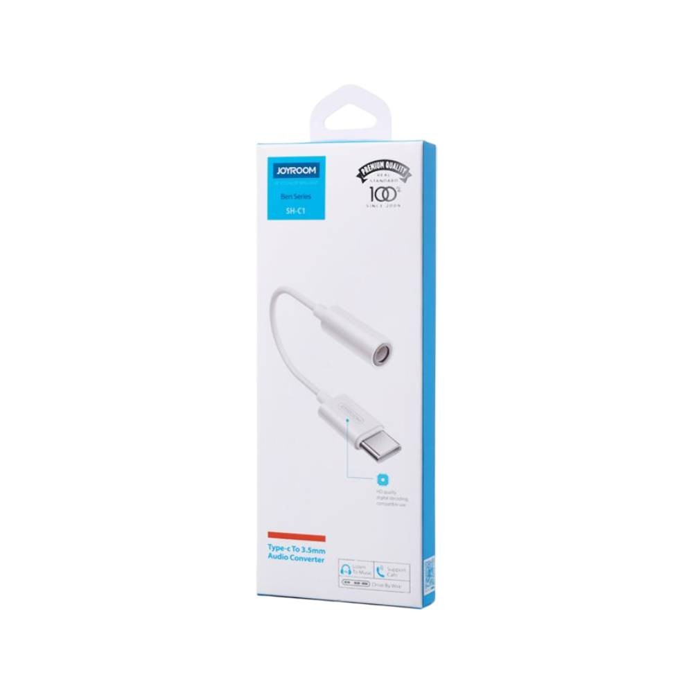 สายแปลง JOYROOM Adapter SH-C1 USB-C to 3.5mm Audio Digital White