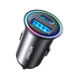 ที่ชาร์จแบตในรถ JOYROOM Car Charger 1 USB-A / 1 USB-C (PD60W) Mini Black (JR-CCN04)