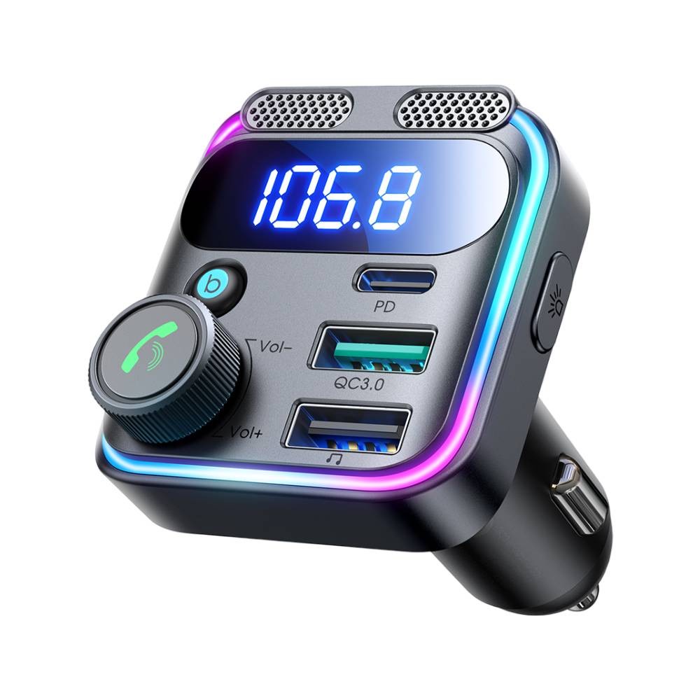 ที่ชาร์จแบตในรถ JOYROOM Car Charger JR-CCB01 2x USB-A/1x USB-C 48W Black