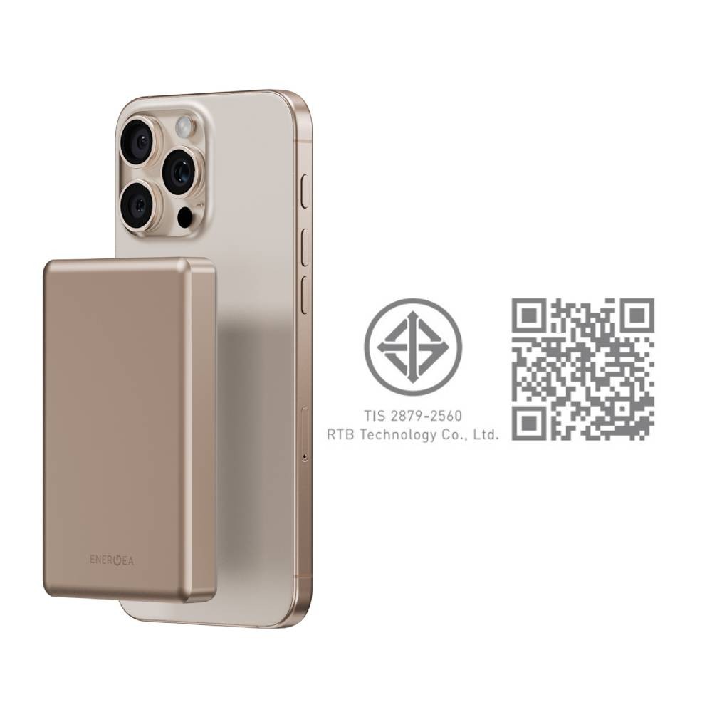 พาวเวอร์แบงค์ Energea 10000 mAh ALUPAC Mini Wireless Gold