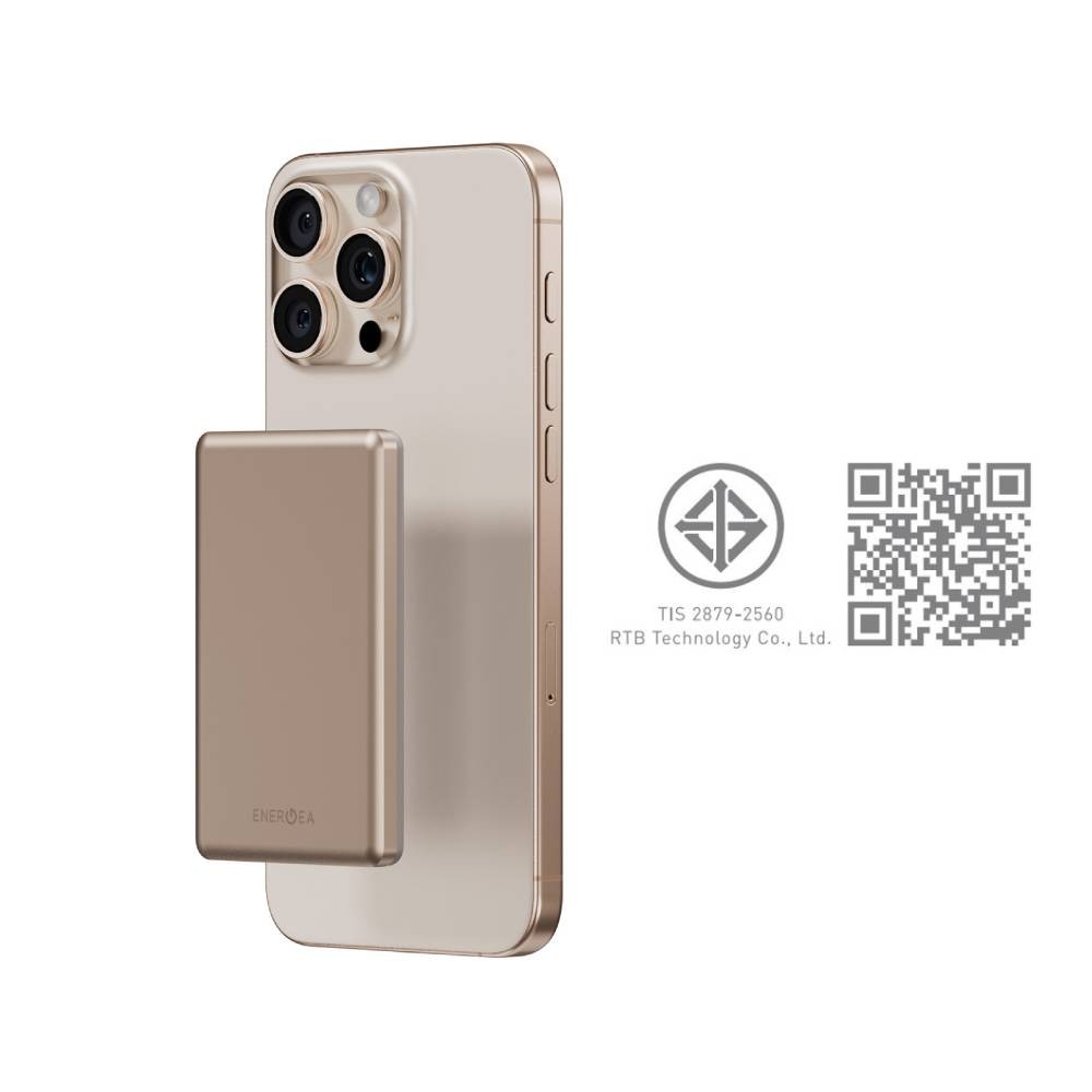 พาวเวอร์แบงค์ Energea 5000 mAh ALUPAC Mini Wireless Gold