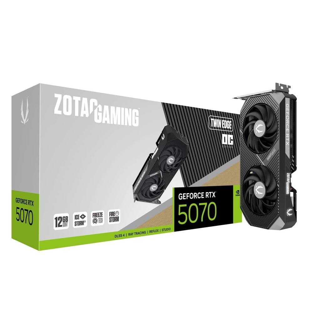การ์ดจอ ZOTAC Gaming GeForce RTX 5070 Twin Edge OC 12GB GDDR7 192-bit