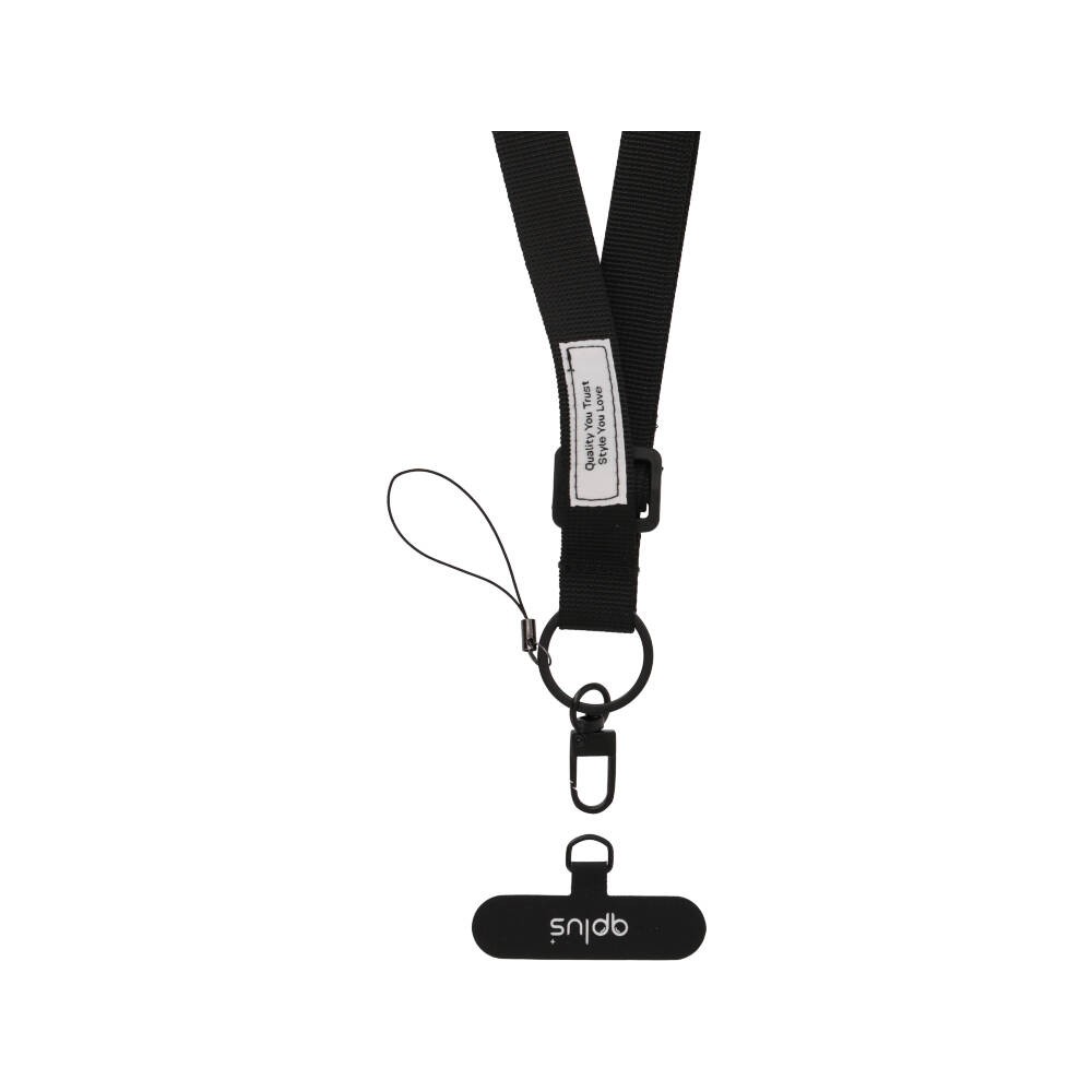 สายคล้องมือถือ QPLUS Crossbody Strap ColorPop Black