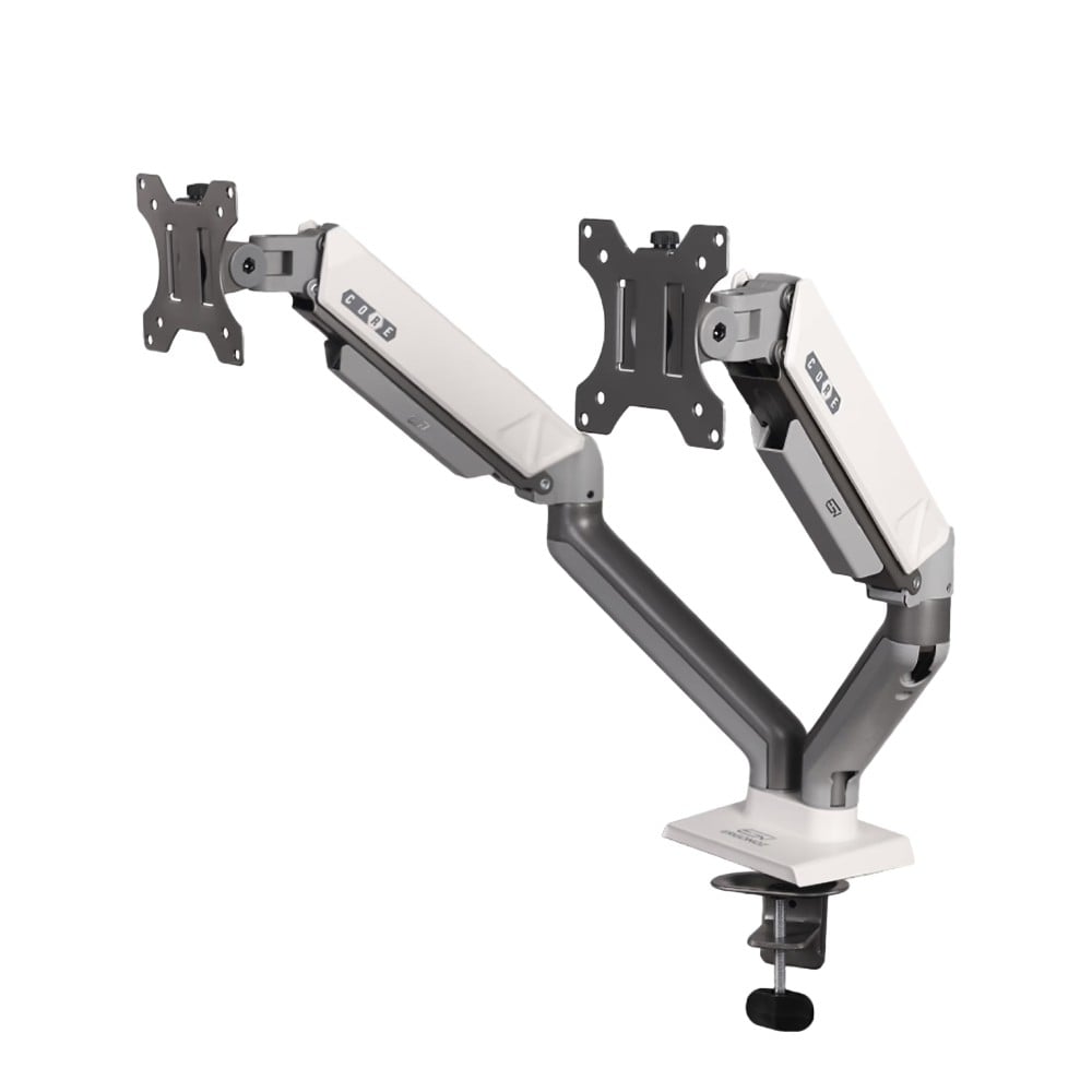 แขนจับจอมอนิเตอร์ ERGONOZ Core Twin Monitor Arm (EGN-CORE-D-G) Space Grey & White