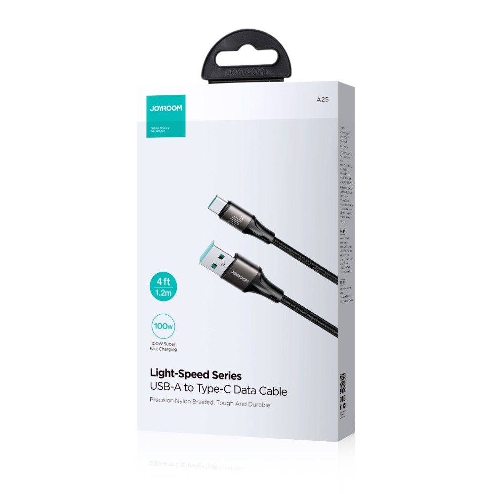 สายชาร์จ JOYROOM USB-A to USB-C Cable 100W Light-Speed 1.2M Black (S-A25)
