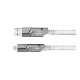 สายชาร์จ TECHPRO 4-in-1 Multifunctional Fast Charge & Data Sync Cable 1.2M TP-C06 White/Grey