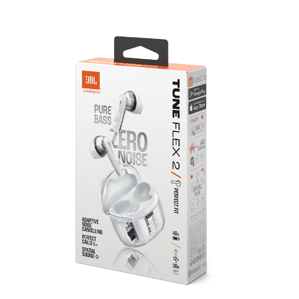 หูฟัง JBL Earbuds TWS Tune Flex 2 Ghost White