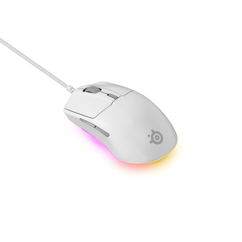 เมาส์เกมมิ่ง SteelSeries Gaming Mouse Rival 3 Gen2 Wired White