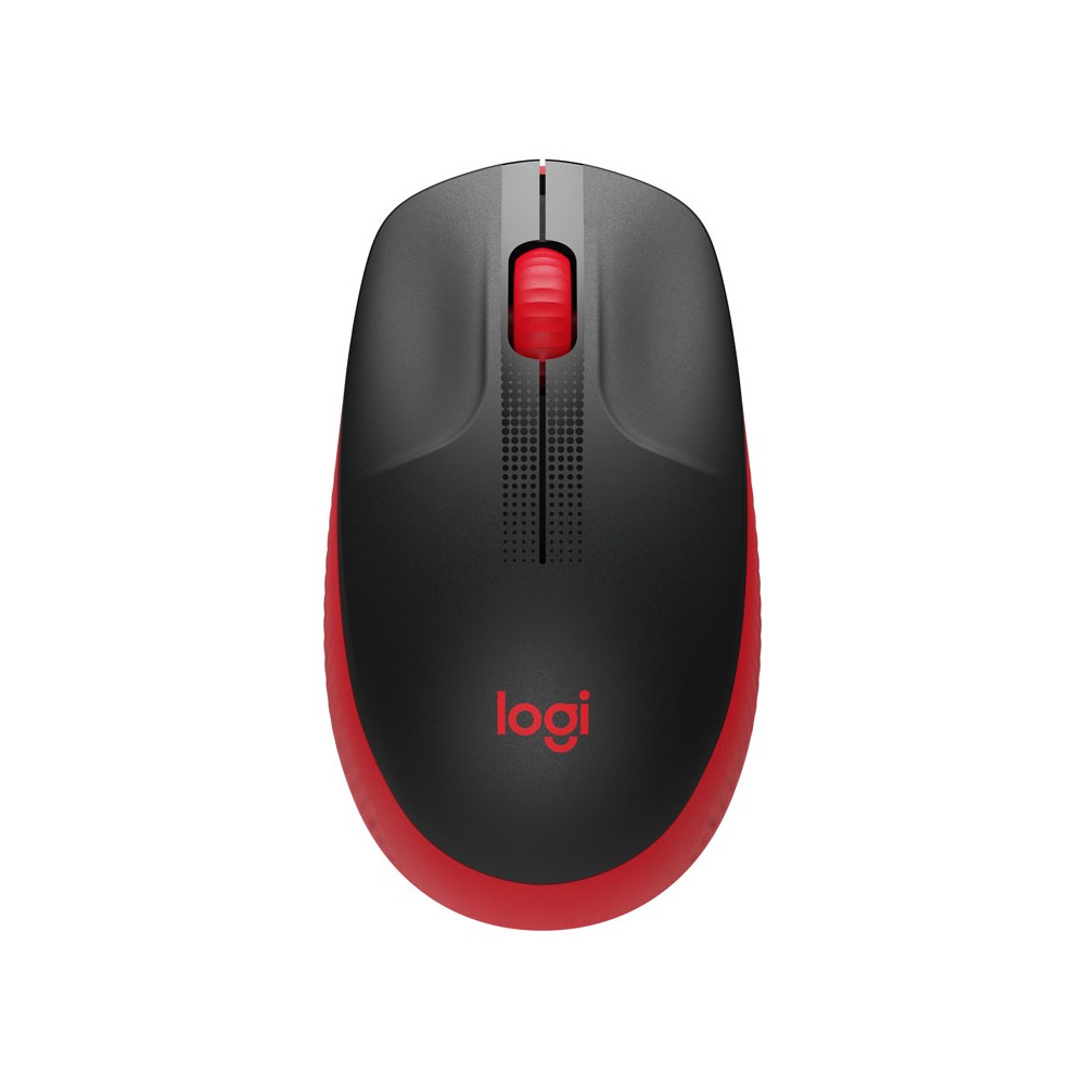Logitech Wireless Mouse Full-Size M190 Red