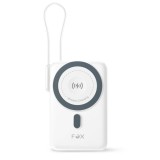พาวเวอร์แบงค์ FOX 10000 mAh Mini Magnetic Wireless W1081C White