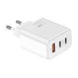 อะแดปเตอร์ FOX Wall USB Charger 1 USB-A (QC3.0A)/ 2 USB-C (PD65W) FOX-V6511 White