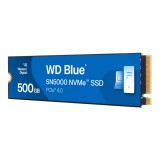 การ์ดเอสเอสดี WD 500GB Blue SN5000 SSD M.2 PCle Gen4 R5000MB/s W4000MB/s (WDS500G4B0E-00CNZ0) 5Year