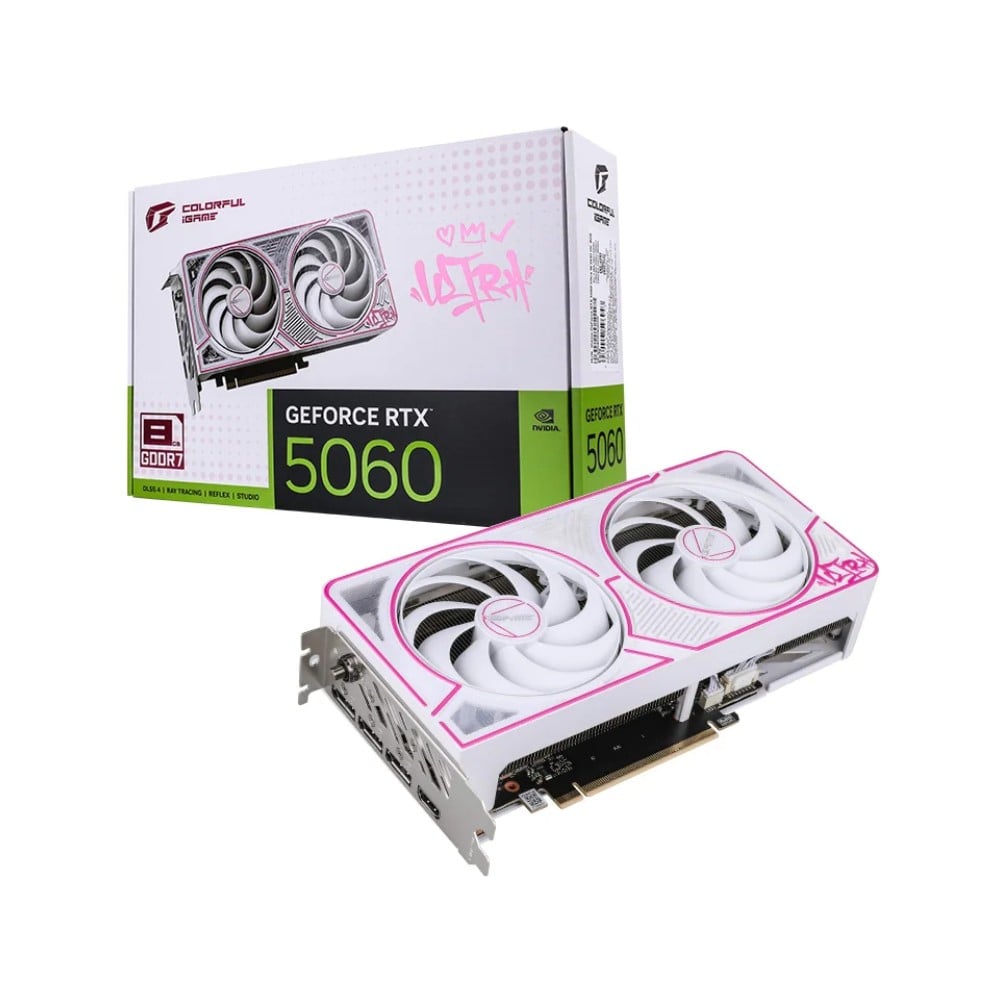 การ์ดจอ COLORFUL iGame GeForce RTX 5060 Ultra W DUO OC 8GB-V 8GB GDDR7 128-bit