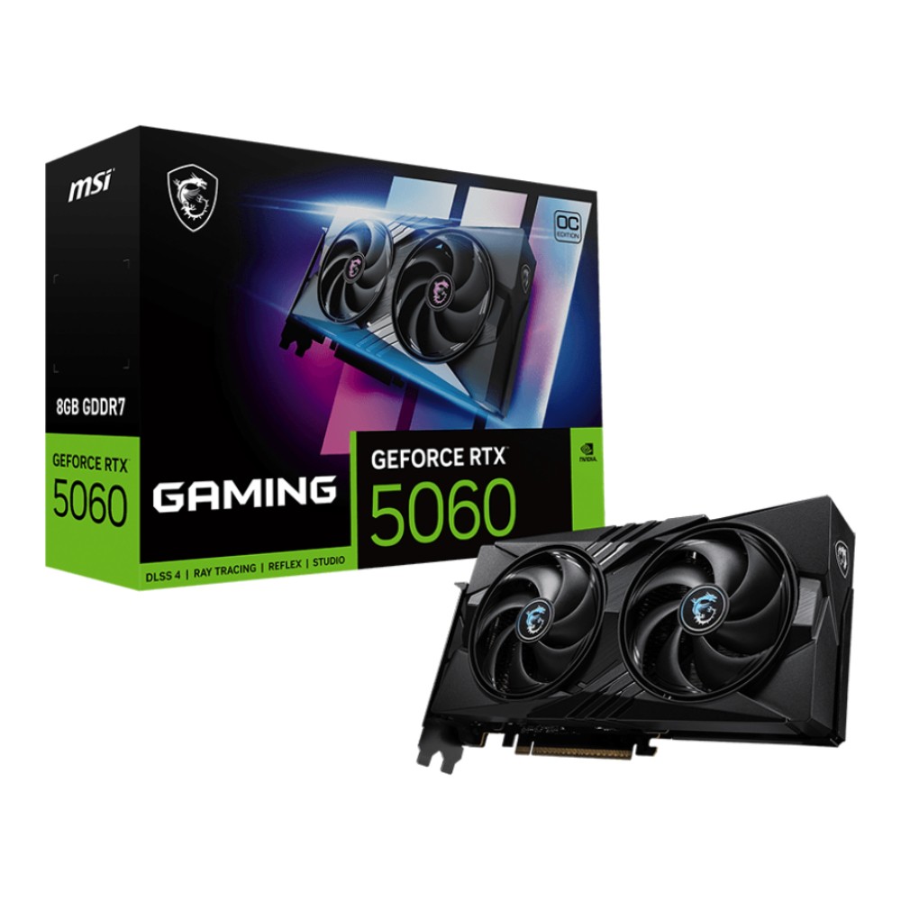 การ์ดจอ MSI GeForce RTX 5060 GAMING OC 8GB GDDR7 128-bit