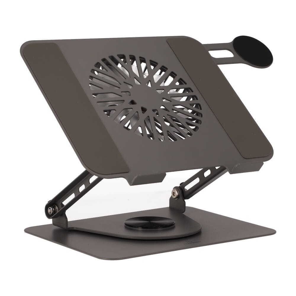 แท่นวางโน๊ตบุ๊ค TECHPRO Carbon Cooler Rotatable Tablet & Laptop Stand 360 Grey