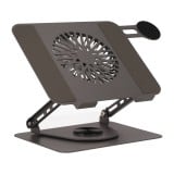 แท่นวางโน๊ตบุ๊ค TECHPRO Carbon Cooler Rotatable Tablet & Laptop Stand 360 Grey