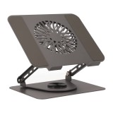แท่นวางโน๊ตบุ๊ค TECHPRO Carbon Cooler Rotatable Tablet & Laptop Stand 360 Grey