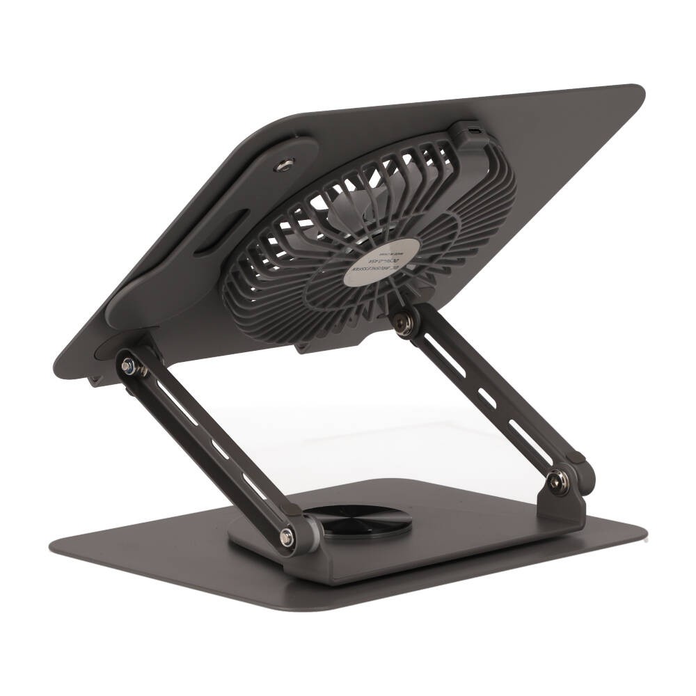 แท่นวางโน๊ตบุ๊ค TECHPRO Carbon Cooler Rotatable Tablet & Laptop Stand 360 Grey
