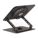 แท่นวางโน๊ตบุ๊ค TECHPRO Carbon Cooler Rotatable Tablet & Laptop Stand 360 Grey