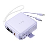 พาวเวอร์แบงค์ FOX 15000 mAh LED Display 2-in-1 Cable W1501 Purple