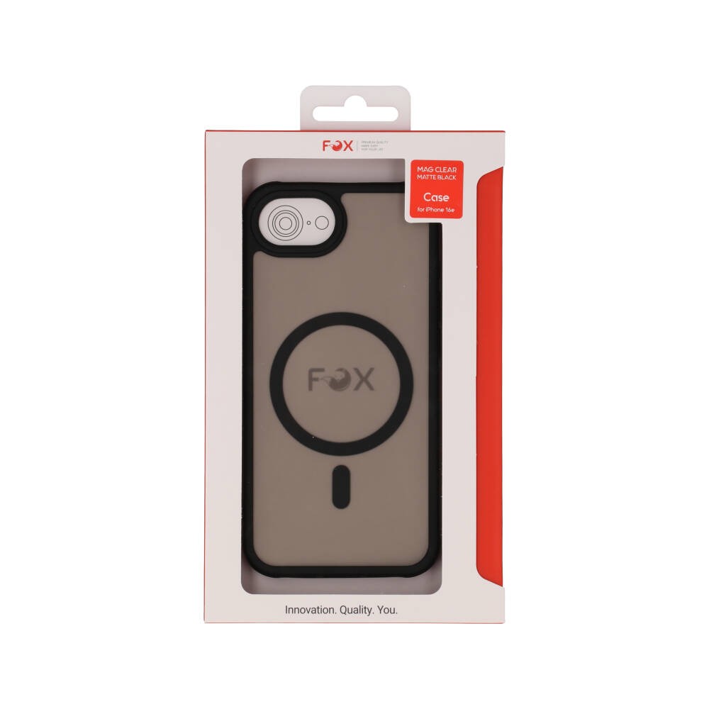 เคส FOX iPhone 16e/17e Clear Matt Black with Magsafe
