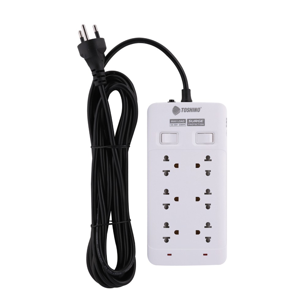 ปลั๊กไฟ Toshino Plug 6 Way 2 Switch 5M. (SOD-65)