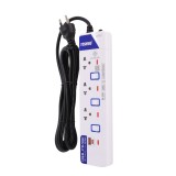 ปลั๊กไฟ Toshino Plug 3 Way 3 Switch 1C1A 20W 3M. (ET-913UC)