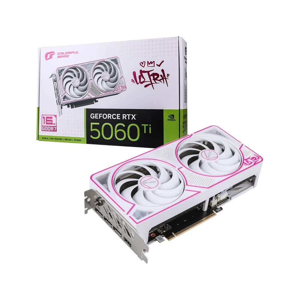 การ์ดจอ COLORFUL iGame GeForce RTX 5060 Ti Ultra W DUO OC 16GB-V 16GB GDDR7 128-bit