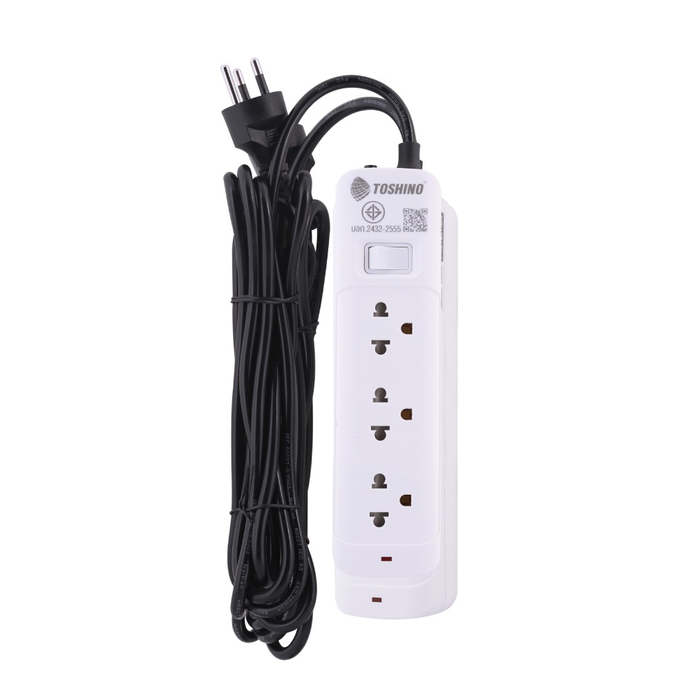 ปลั๊กไฟ Toshino Plug 3 Way 3 Switch 3M+SO32 (ET913+SO32)