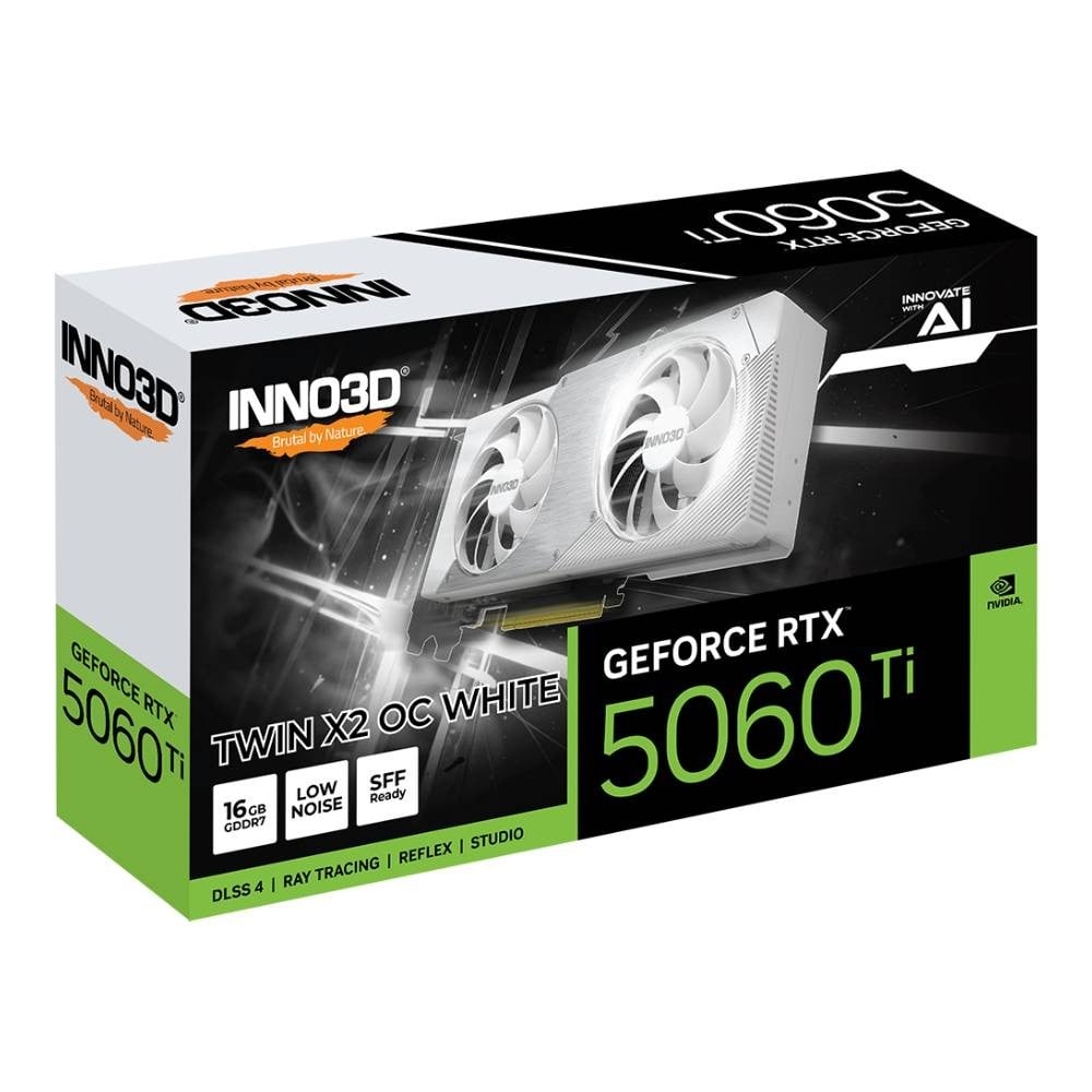การ์ดจอ INNO3D GeForce RTX 5060 Ti TWIN X2 OC WHITE 16GB GDDR7 128-bit