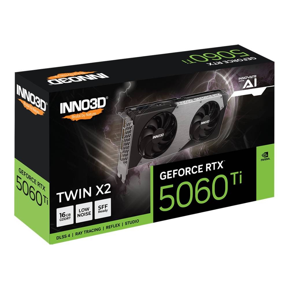 การ์ดจอ INNO3D GeForce RTX 5060 Ti TWIN X2 16GB GDDR7 128-bit