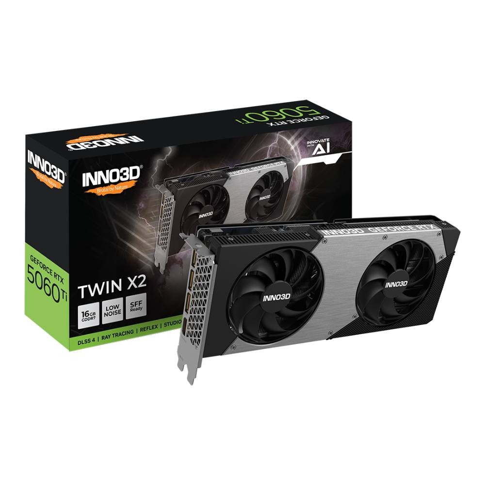 การ์ดจอ INNO3D GeForce RTX 5060 Ti TWIN X2 16GB GDDR7 128-bit