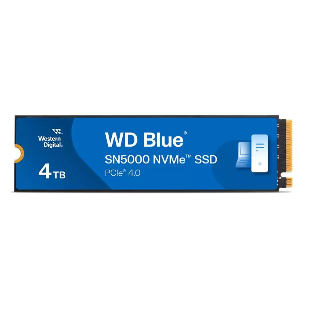 การ์ดเอสเอสดี WD 4TB Blue SN5000 SSD M.2 PCle/Nvme Gen4 R5500MB/s W5000MB/s (WDS400T4B0E-00BKY0) - 5 Year