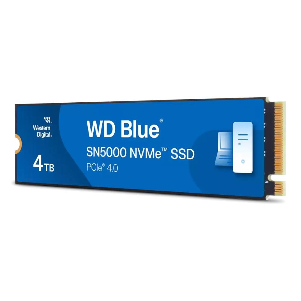 การ์ดเอสเอสดี WD 4TB Blue SN5000 SSD M.2 PCle/Nvme Gen4 R5500MB/s W5000MB/s (WDS400T4B0E-00BKY0) - 5 Year
