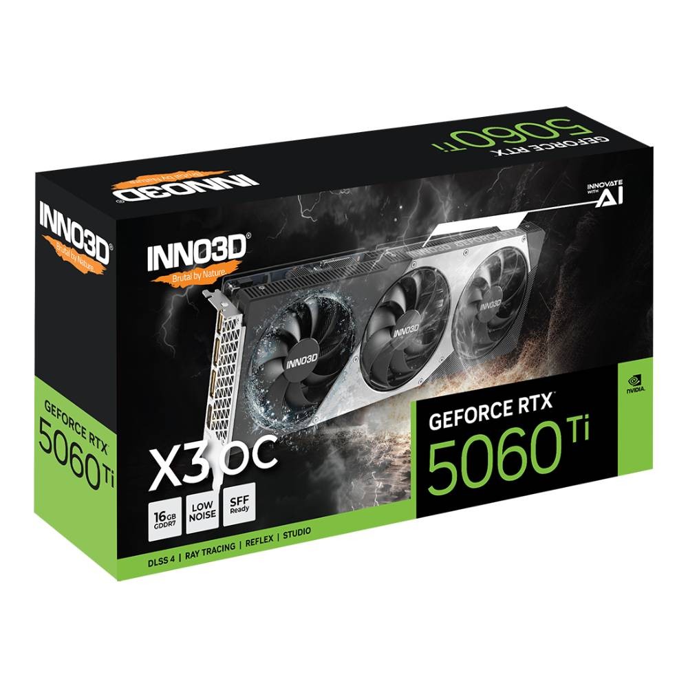 การ์ดจอ INNO3D GeForce RTX 5060 Ti 16GB X3 OC GDDR7 128-bit
