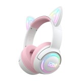หูฟังเกมมิ่ง Onikuma Gaming Headset GT838 Bluetooth 2.4G Wired 3 Mode White/Pink
