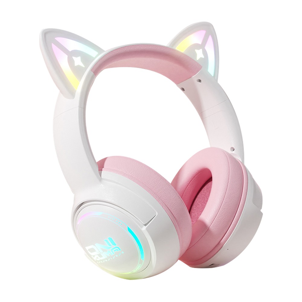หูฟังเกมมิ่ง Onikuma Gaming Headset GT838 Bluetooth 2.4G Wired 3 Mode White/Pink