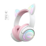 หูฟังเกมมิ่ง Onikuma Gaming Headset GT838 Bluetooth 2.4G Wired 3 Mode White/Pink