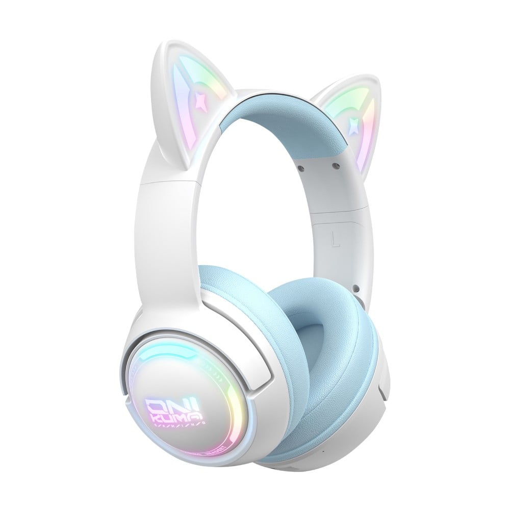 หูฟังเกมมิ่ง Onikuma Gaming Headset GT838 Bluetooth 2.4G Wired 3 Mode White/Blue