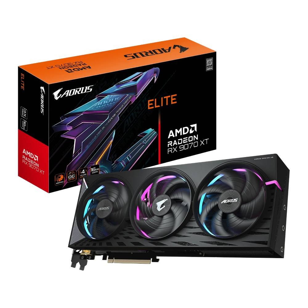 การ์ดจอ GIGABYTE AORUS Radeon RX 9070 XT ELITE 16GB GDDR6 256-bit