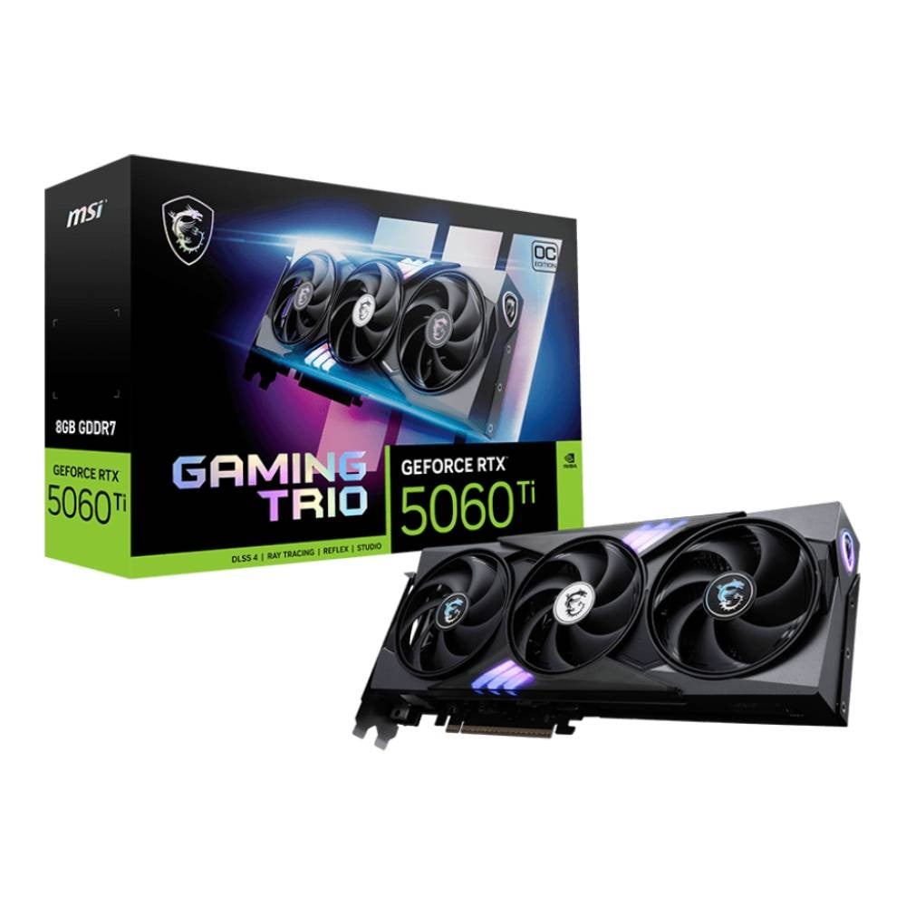 การ์ดจอ MSI GeForce RTX 5060 Ti 8G GAMING TRIO OC 8GB GDDR7 128-bit