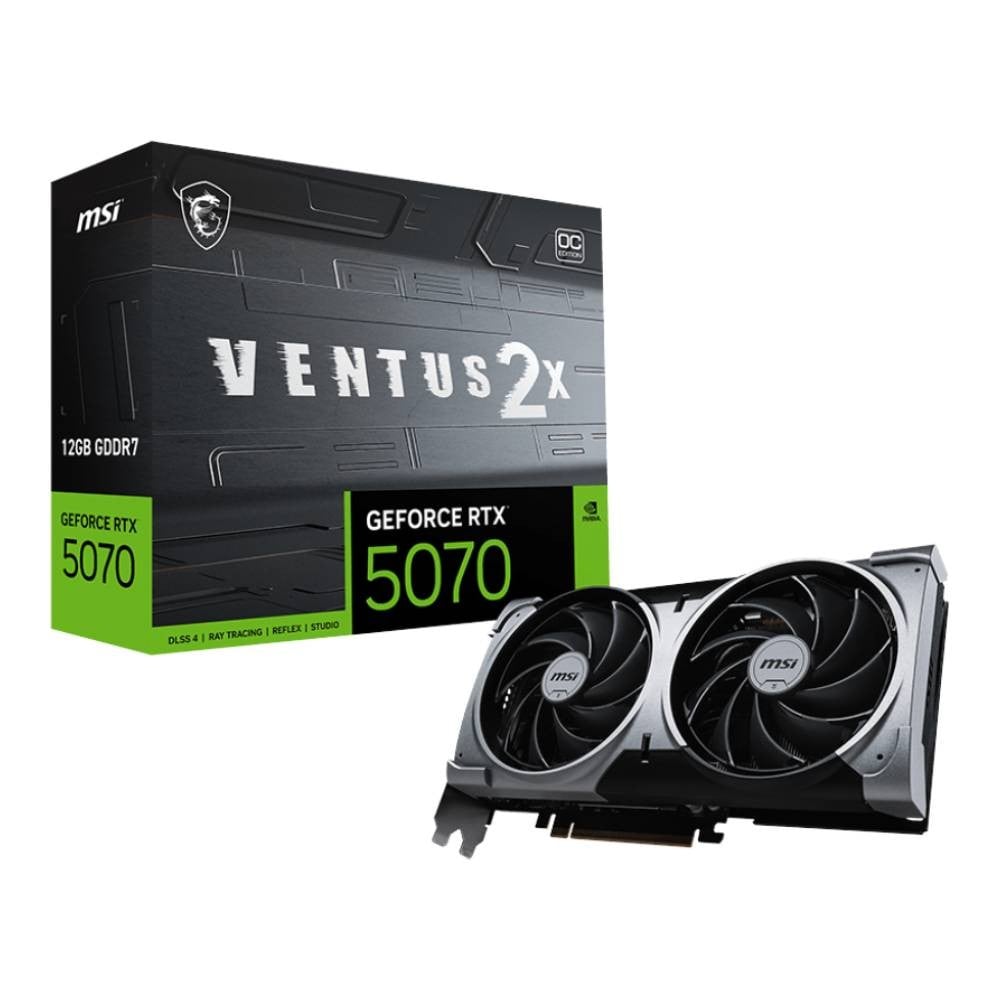 การ์ดจอ MSI GeForce RTX 5070 12G VENTUS 2X OC GDDR7 192-bit
