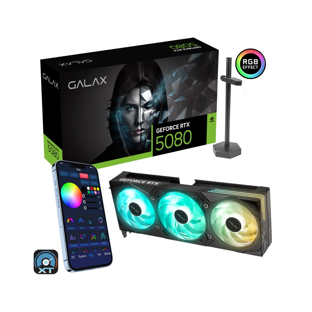 การ์ดจอ GALAX GeForce RTX 5080 EX Gamer 1-Click OC 16GB GDDR7 256-bit