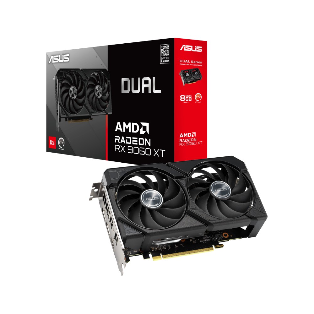 การ์ดจอ ASUS Dual Radeon RX 9060 XT 8GB GDDR6 128-bit