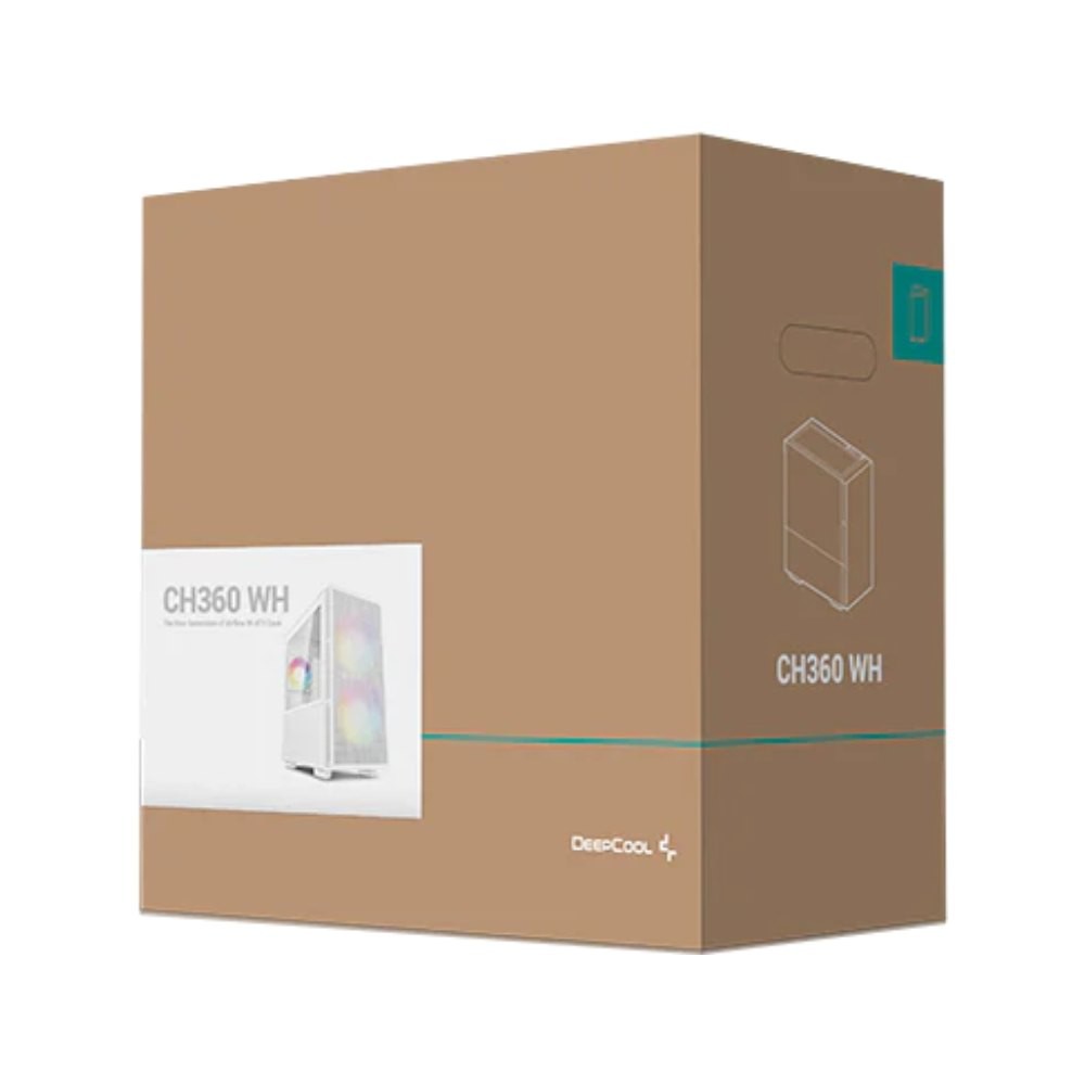 เคสคอมพิวเตอร์ Deepcool CH360 White (R-CH360-WHAPE3-G-1)