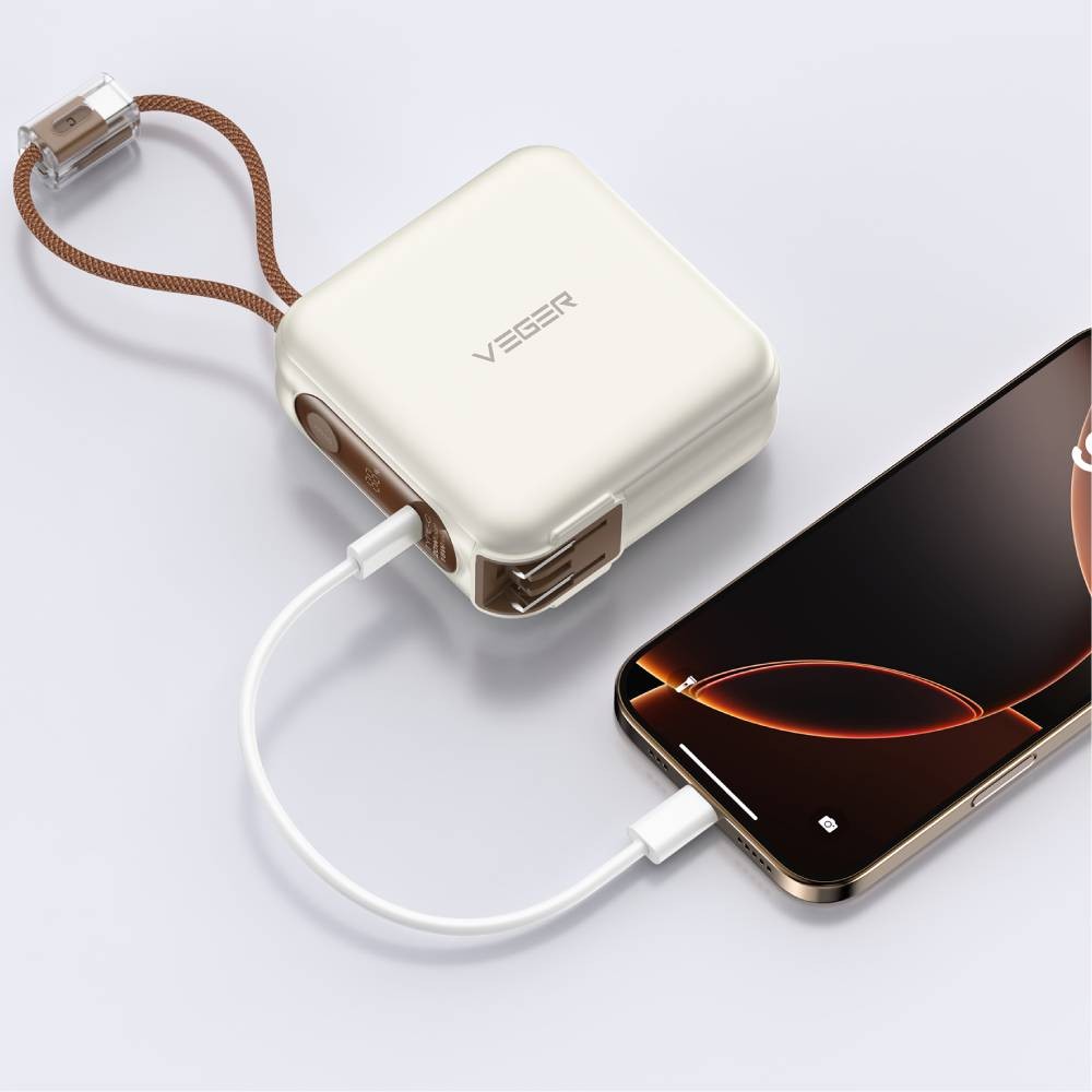พาวเวอร์แบงค์ VEGER 15000 mAh VPC15-02PD Pro W1514 Coffee