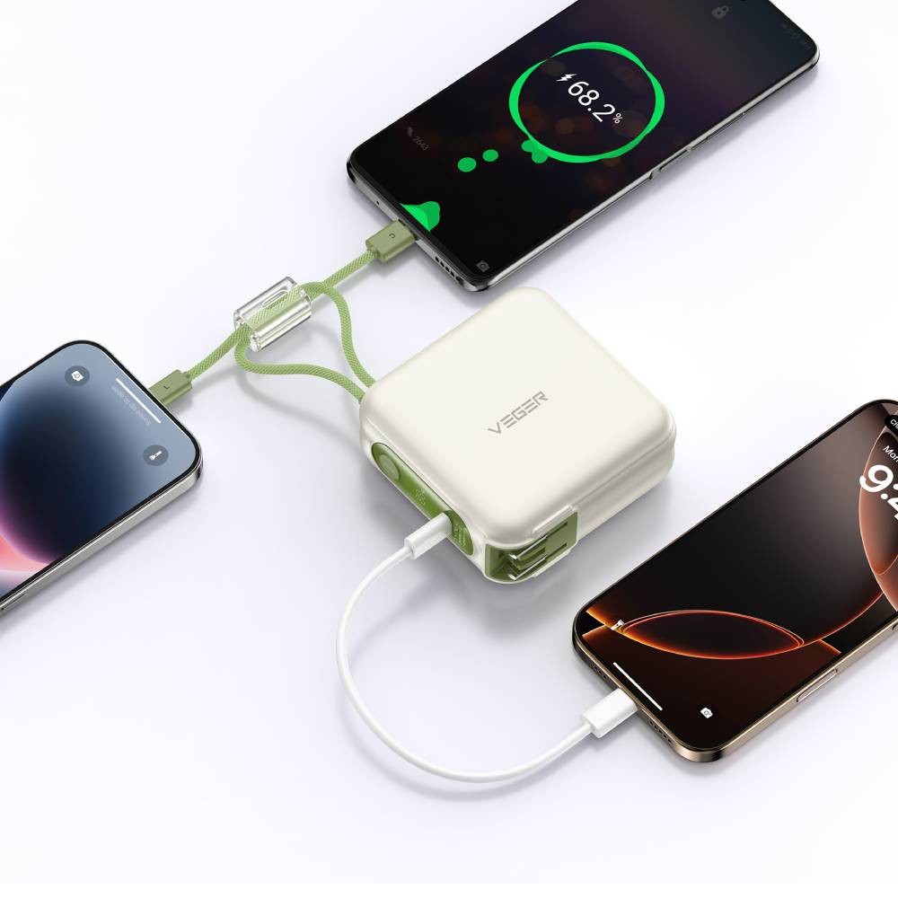 พาวเวอร์แบงค์ VEGER 15000 mAh VPC15-02PD Pro W1514 Matcha Green