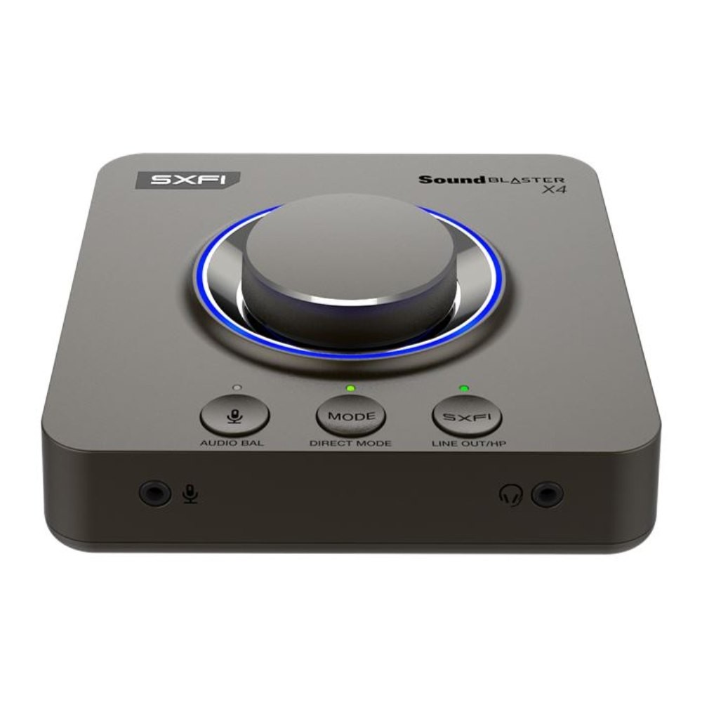 การ์ดเสียง Creative Sound Blaster X4 Hi-res 7.1 External USB DAC and Amp Sound Card with Super X-Fi and SmartComms Kit