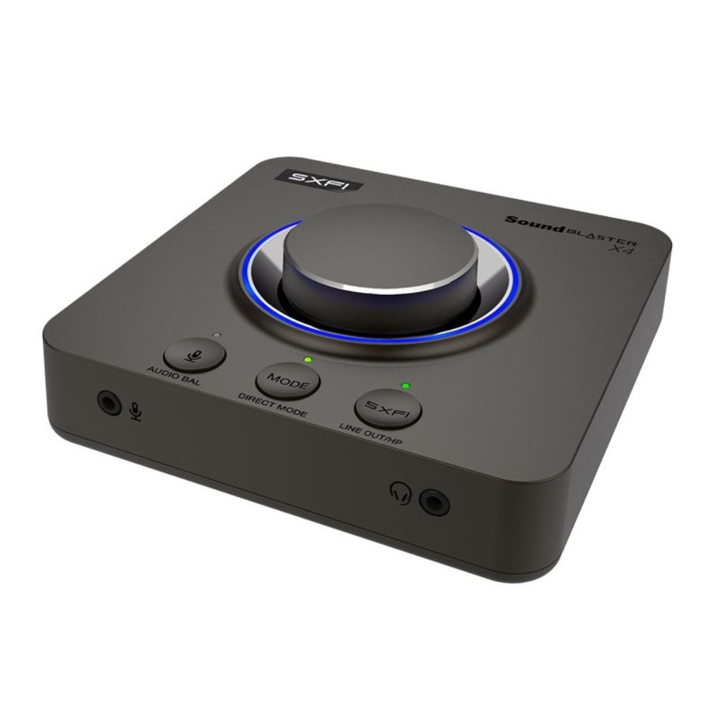 การ์ดเสียง Creative Sound Blaster X4 Hi-res 7.1 External USB DAC and Amp Sound Card with Super X-Fi and SmartComms Kit