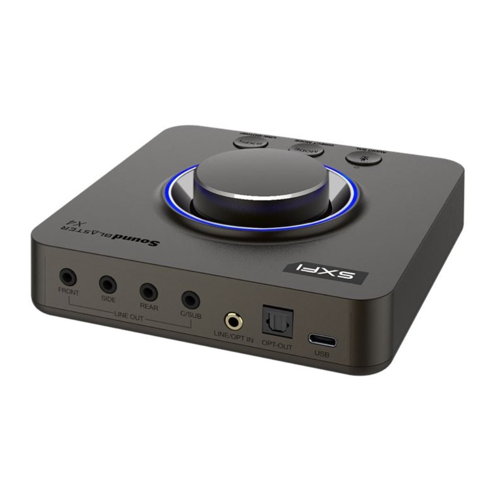 การ์ดเสียง Creative Sound Blaster X4 Hi-res 7.1 External USB DAC and Amp Sound Card with Super X-Fi and SmartComms Kit